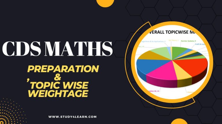 CDS Mathematics: Preparation, Syllabus &Topic Wise Weightage, PY Questions